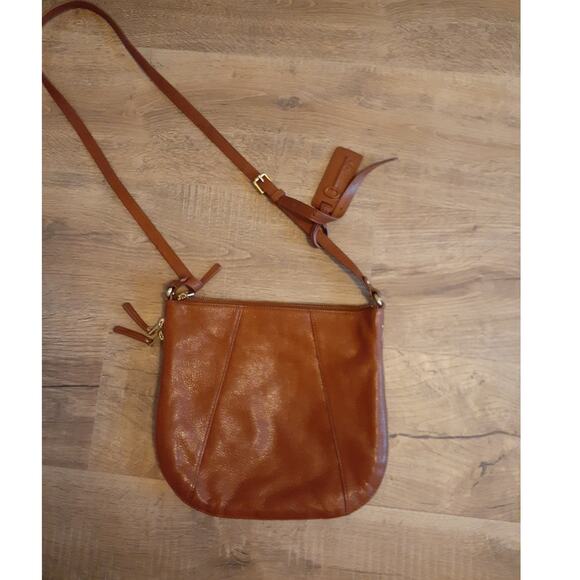 Fossil Key Brown Leather Crossbody Purse Extended Zipper Classic Neutral 11 X 10 - Picture 8 of 11